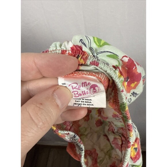 Ruffle Butts Set Tank And Bloomers Size 6-12 M Preowned Floral - Picture 7 of 9